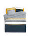 Atmosphera Etnik Cotton Duvet Cover Set 220x240cm Double with 2 Pillowcases Blue