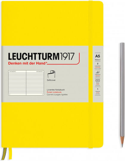 Leuchtturm1917 Notebook 123 Sheets A5 Ruled Yellow