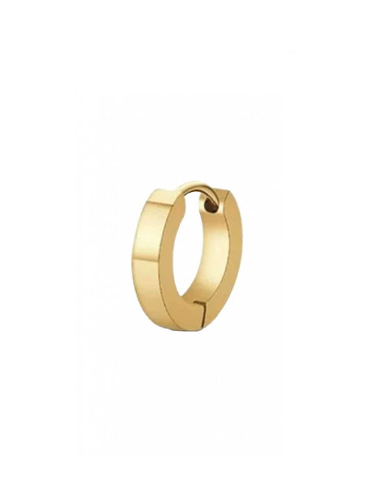 Luca Barra Men's Single Earring Hoop made of Steel Gold Plated