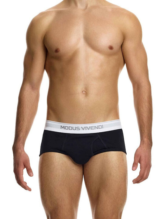 Modus Vivendi Herren Slips Schwarz 3Packung