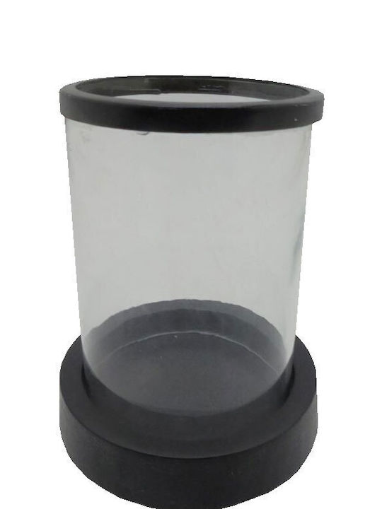 InTheBox Titul Candle Holder Aluminum Αλουμινένιο in Black Color 14x14x14cm 1pcs