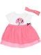 Minnie Παιδικό Φόρεμα Τούλινο Σετ με Αξεσουάρ White Pink