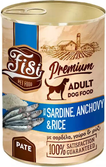 Fisi Dog Adult Γαυρος Σαρδελα Πατε 400gr