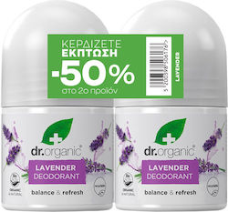Dr.Organic Lavender Deodorant Roll-On Aluminium Free 2x50ml Dr.Organic Lavender Deodorant Roll-On Aluminium Free 2x50ml