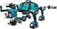 Makita DLX4155TX1 Сет Ъглово колело & Двигател за бормашина & Ударна отвертка & Багер 18V с 2 батерии 5Ах и куфар
