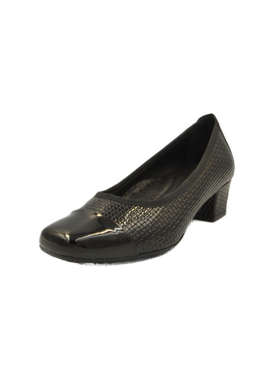 Λέων Anatomic Leather Black Heels