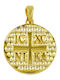 Roloi Kaliamanis Anhänger Kinder Amulett Beidseitig Konstantinato aus Gold 14K PM1259