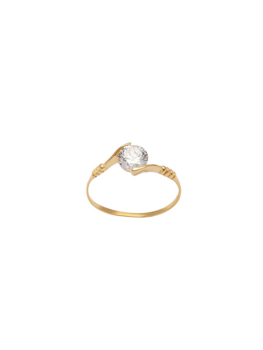 Silverline Single Stone from Gold Plated Silver