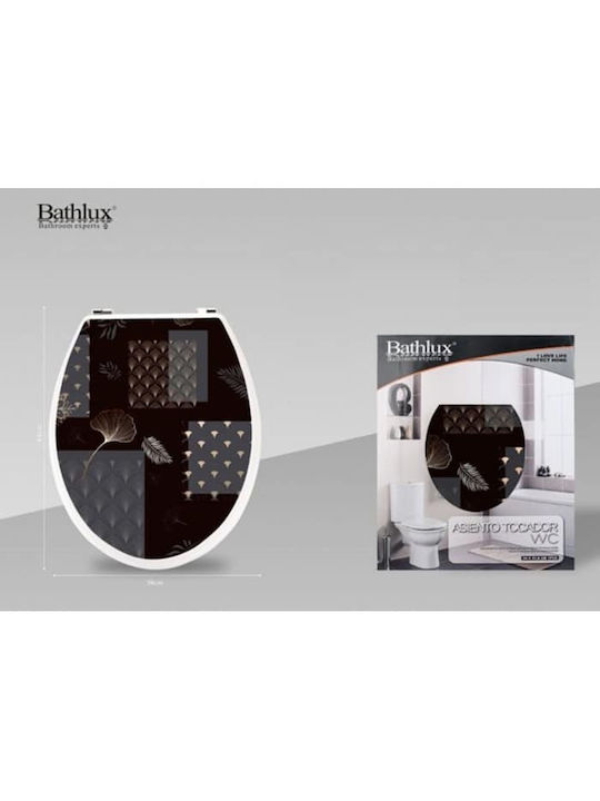 Bathlux Capac WC Plastic 44x36cm Negru