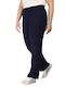 Women's Fabric Trousers with Elastic Blue