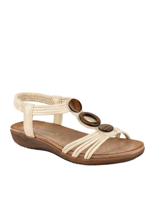 Amarpies Women's Flat Sandals Anatomic in Gold ...