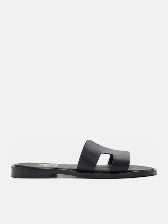 Luigi Women's Flat Sandals in Black Color
