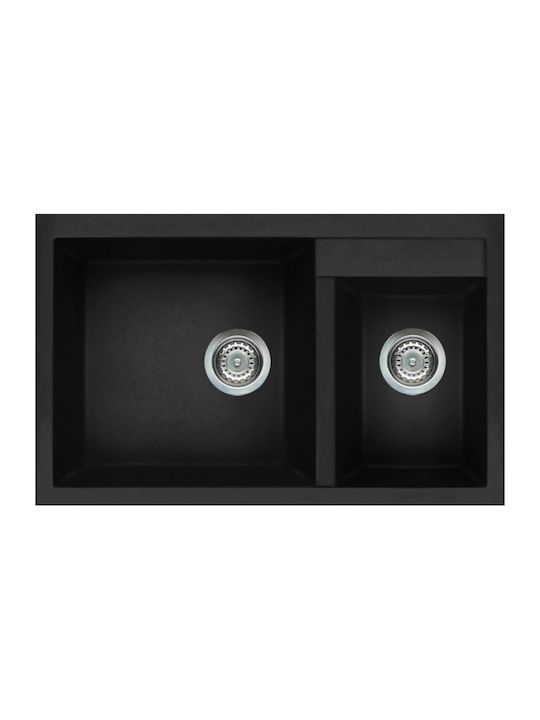 Karag Quadra 440 Ένθετος Νεροχύτης από Συνθετικό Γρανίτη Μ81.5xΠ50cm Ghisa