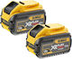 DEWALT Set 2 Werkzeugbatterien 18V mit Kapazität 9Ah