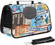 New Three-Piece Pu Bag Doodle C Large 50x23x30cm Ikaros