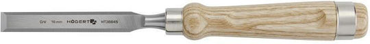 Högert Technik Meißel mit Skewed Klinge Breite 16mm & Hölzernes Griff Set 1Stück