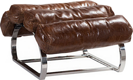 Footstool Leather 54x66x39cm