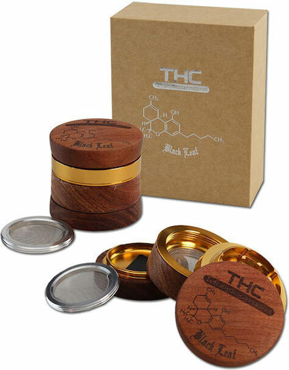 Black Leaf Grinder THC 4 Parts 60mm
