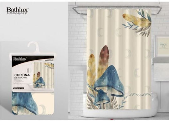 Bathlux Κουρτίνα Μπάνιου Υφασμάτινη 180x200cm Πολύχρωμη