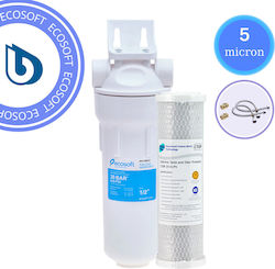 Ecosoft Water Filtration System Single Under Sink with Faucet & Replacement Filter 57-0005/CFB