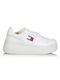 Tommy Hilfiger Tjw Retro Basket Γυναικεία Flatforms Sneakers Λευκά