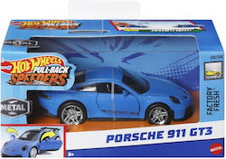 Hot Wheels Speeders Car Pull Back Porsche 911 GT3 Blue for 3++ Years