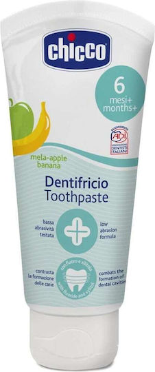 Chicco Baby Toothpaste for 6m+ with Apple-Banana Flavor Fluoride-Free 50ml