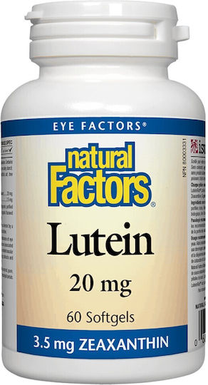 Natural Factors Lutein 20mg Special Food Supplement 60 Softgels