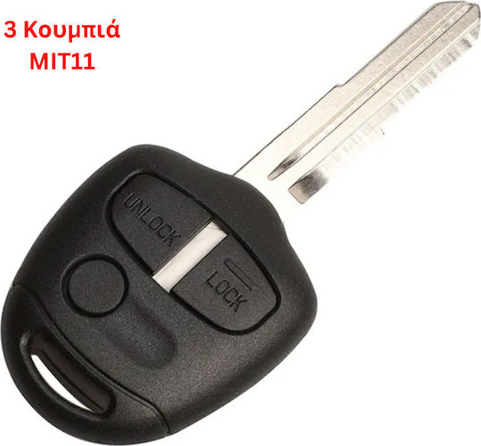 Carcasă cheie auto cu lamă cu 3 butoane pentru Mitsubishi