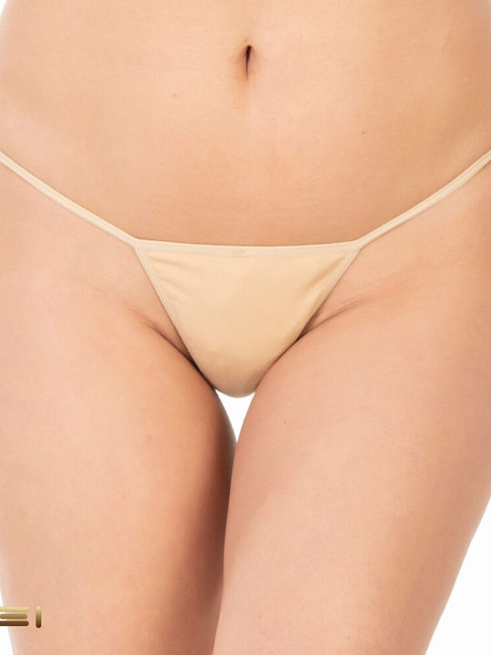 MEI Baumwolle Damen Zeichenfolge Beige