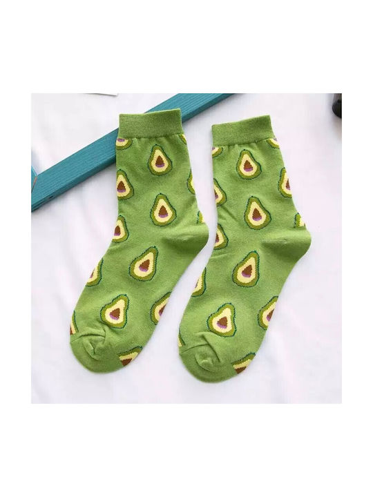 Colorful Avocado Pattern Socks 35-40