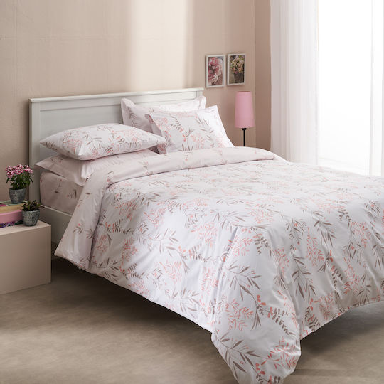 Charalambidis Textiles Παπλωματοθήκη Μονή 160x240 Υάκινθος Σομόν
