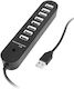 Andowl Q-32 Hub 8 Θυρών USB 2.0 με σύνδεση USB-A