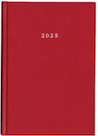 Next Classic Daily Desktop Diary 2025 Red 14x21cm