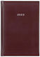 Next Basic Daily Desktop Diary 2025 Burgundy 17...