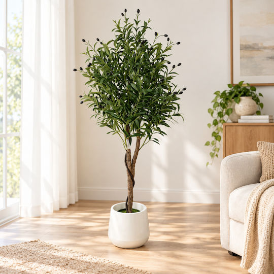 Künstliche Pflanze im Topf Olive Grün 150cm Inart