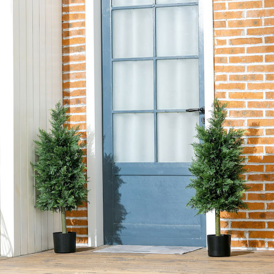 Künstliche Pflanze im Töpfchen Grün 38cm HomCom