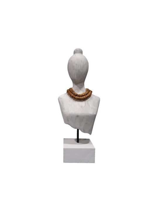 Inart Decorativă Bust din Lemn Kasma 18x12x43cm 1buc
