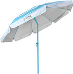 Estia Save the Aegean Foldable Beach Umbrella Diameter 2m with UV Protection and Air Vent Tranquil Tides