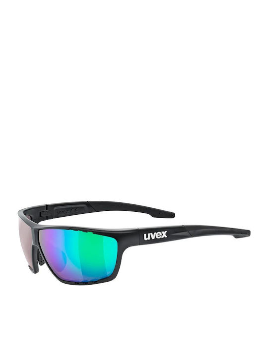 Uvex Unisex Sunglasses with Black Plastic Frame...