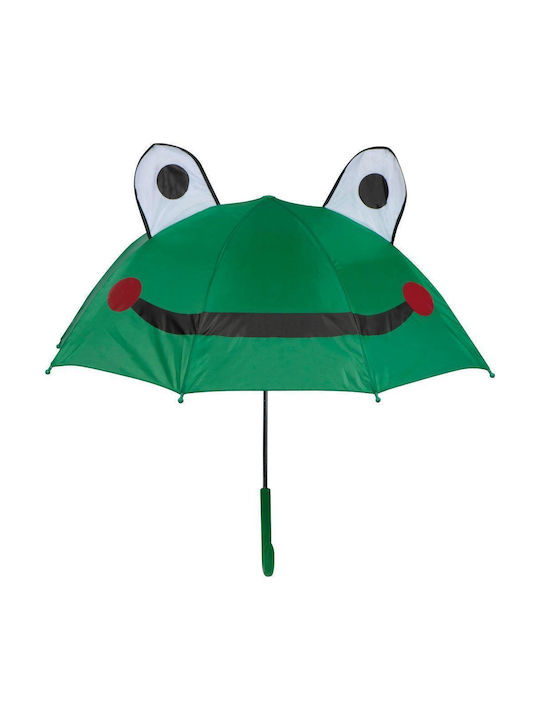 Macma Werbeatrikel Kinder Regenschirm Gebogener Handgriff Grün mit Durchmesser 70cm.
