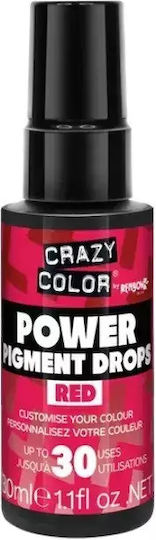 Crazy Color Power Pigment Drops Red Κόκκινο 30ml