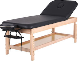 Bett Massage und Physiotherapie Schwarz aus Holz