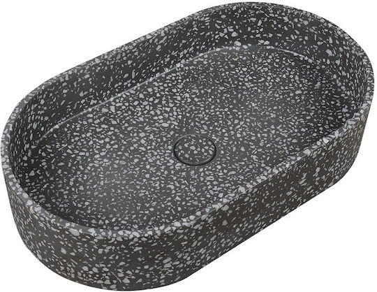 Karag Επικαθήμενος Νιπτήρας Πέτρινος 60x35x12cm Volcano