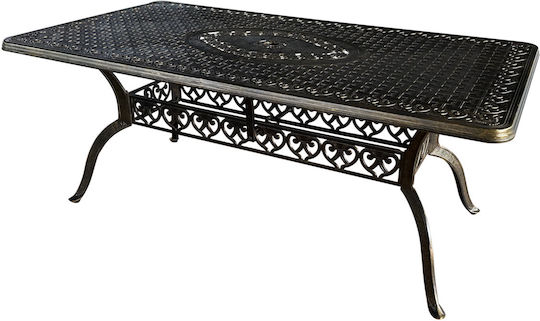 Tisch Stabil Antique bronze 180x90x72cm