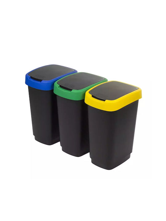 Rotho Babydesign Twist Coș de Gunoi Plastic Negru 25lt 1buc