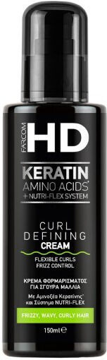 Farcom Hair Cream for Curls with Light Hold Anti-Frizz 150ml