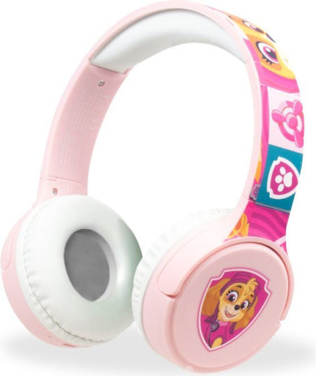 Paw Patrol Bluetooth Wireless On Ear Headphones with 20 hours of Operation Pink