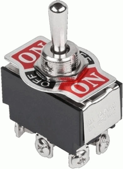 On-On Axial Switch 10A/250V 6P Kn3c-202-a