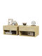 Wooden Beige Bedside Tables 2 Pieces 40x34x23cm